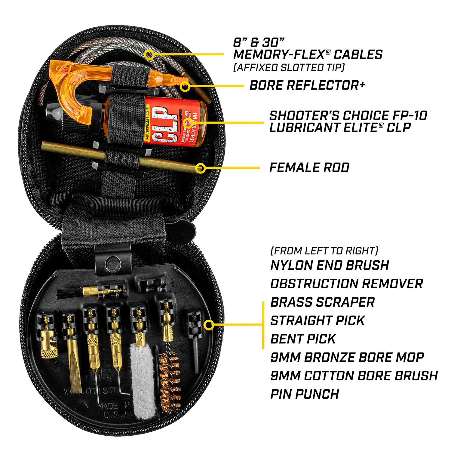 USGI Weapons Cleaning Kit (WCK) 9mm Soft Pack (Otis Technology)