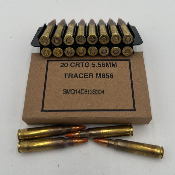 USGI M856 5.56 Orange Tip Tracer 64gr - Lake City Army Ammunition Plant (LCAAP)
