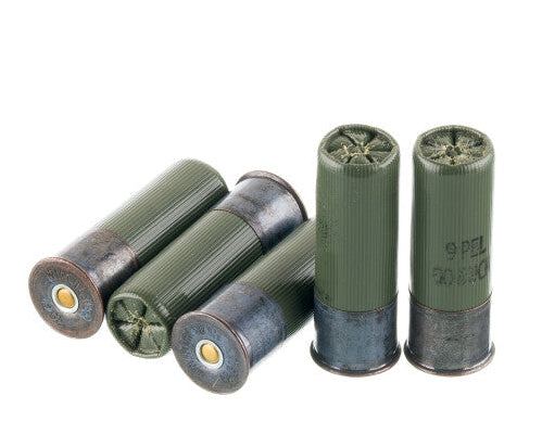 USGI 12ga Shotgun 00 Buckshot 9 Pellet (OD Green Hull / Black Head)
