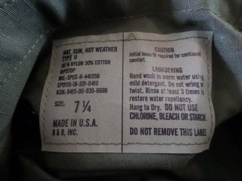 USGI Hot Weather Sun Hat Type II (Boonie Hat)