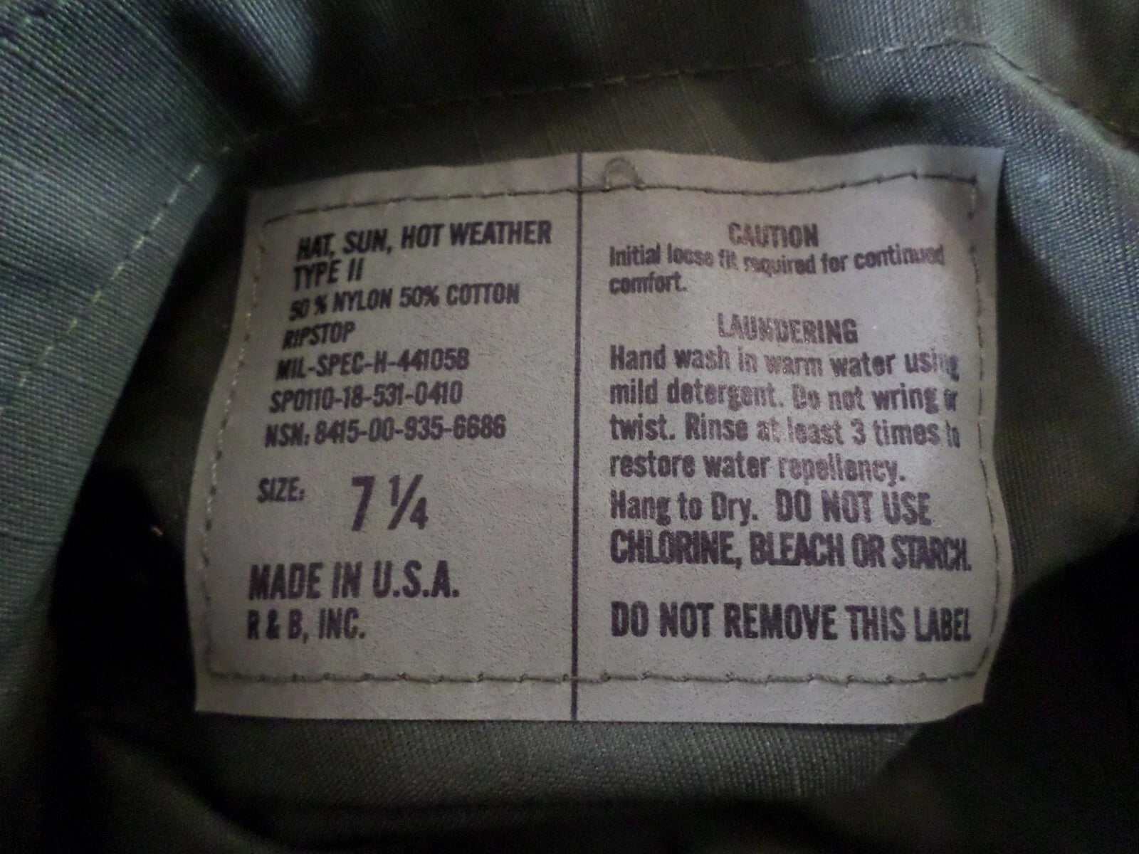 USGI Hot Weather Sun Hat Type II (Boonie Hat)