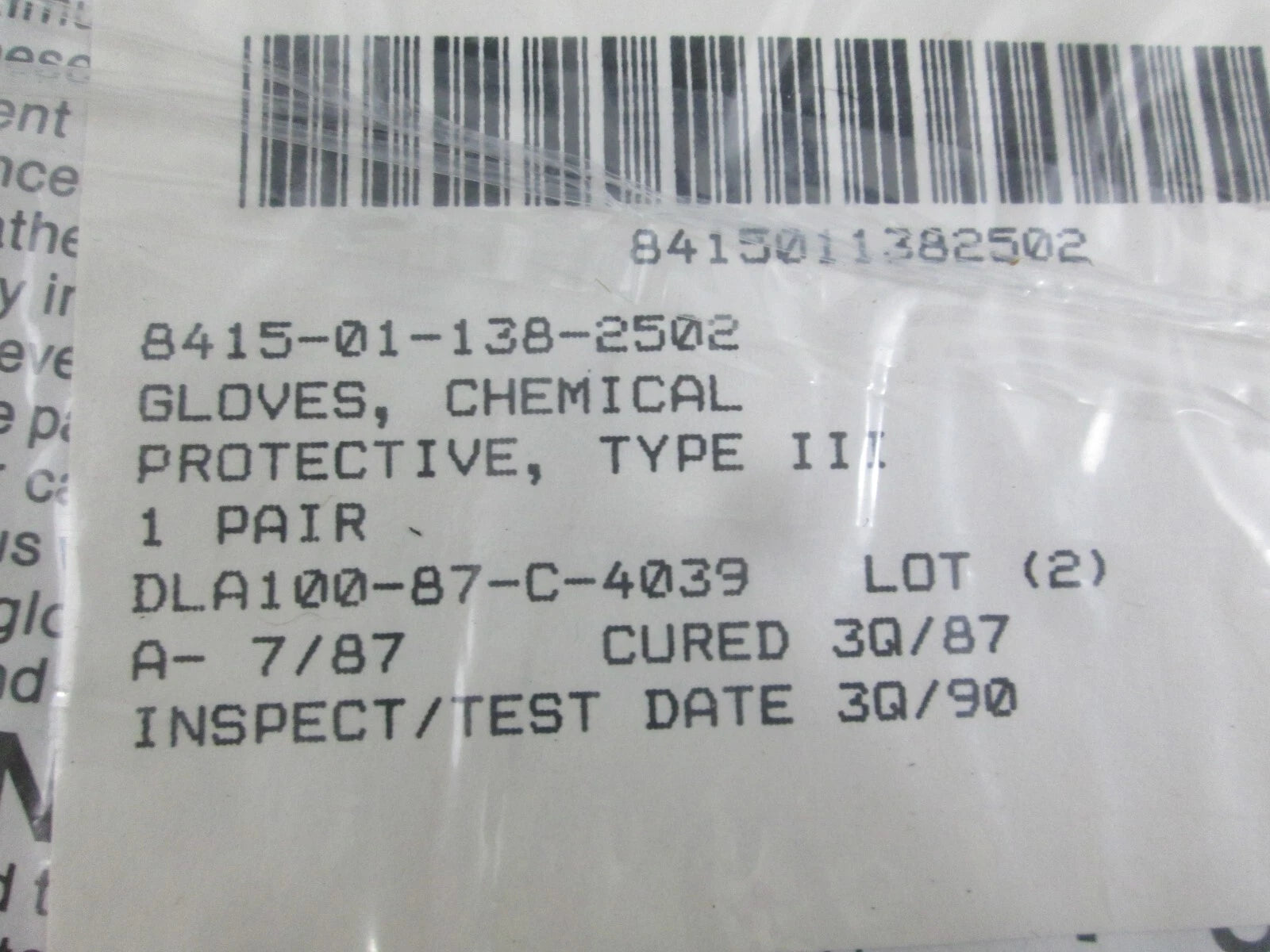 USGI Chemical Protective Glove Set (Type 3) CP-7