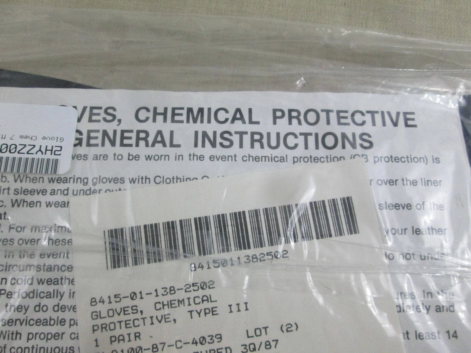 USGI Chemical Protective Glove Set (Type 3) CP-7