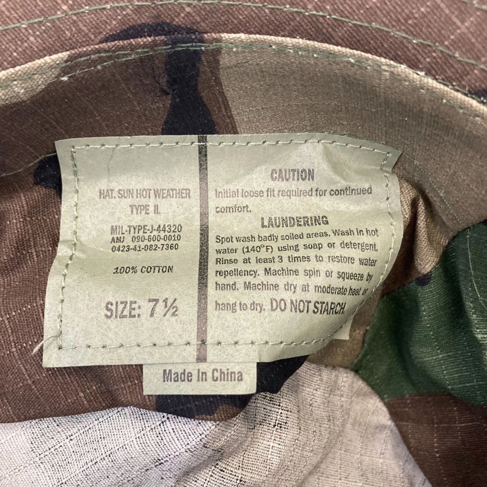 USGI Hot Weather Sun Hat Type II (Boonie Hat)