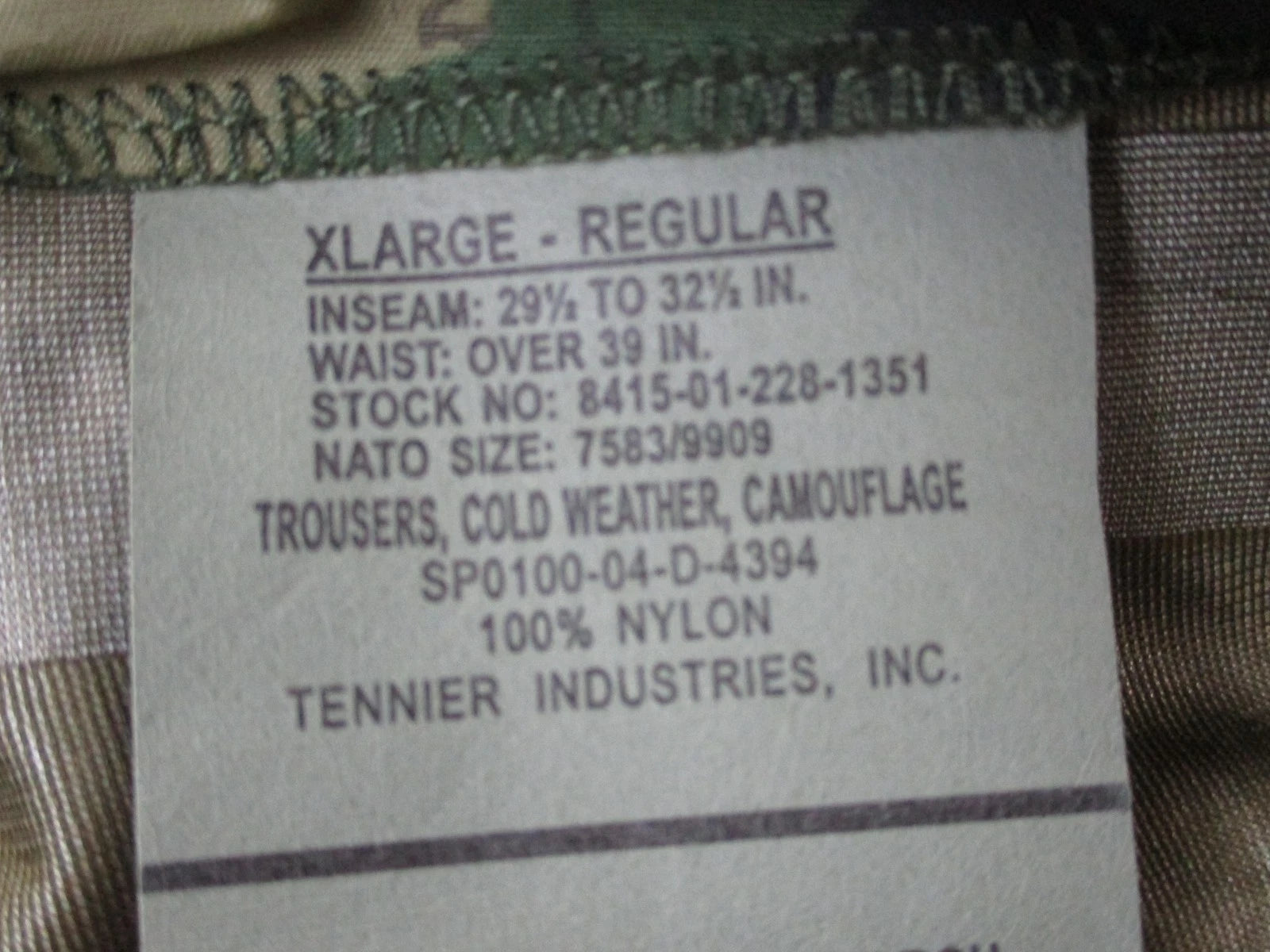 USGI Cold Weather Trousers (ECWCS) GEN I, GEN II