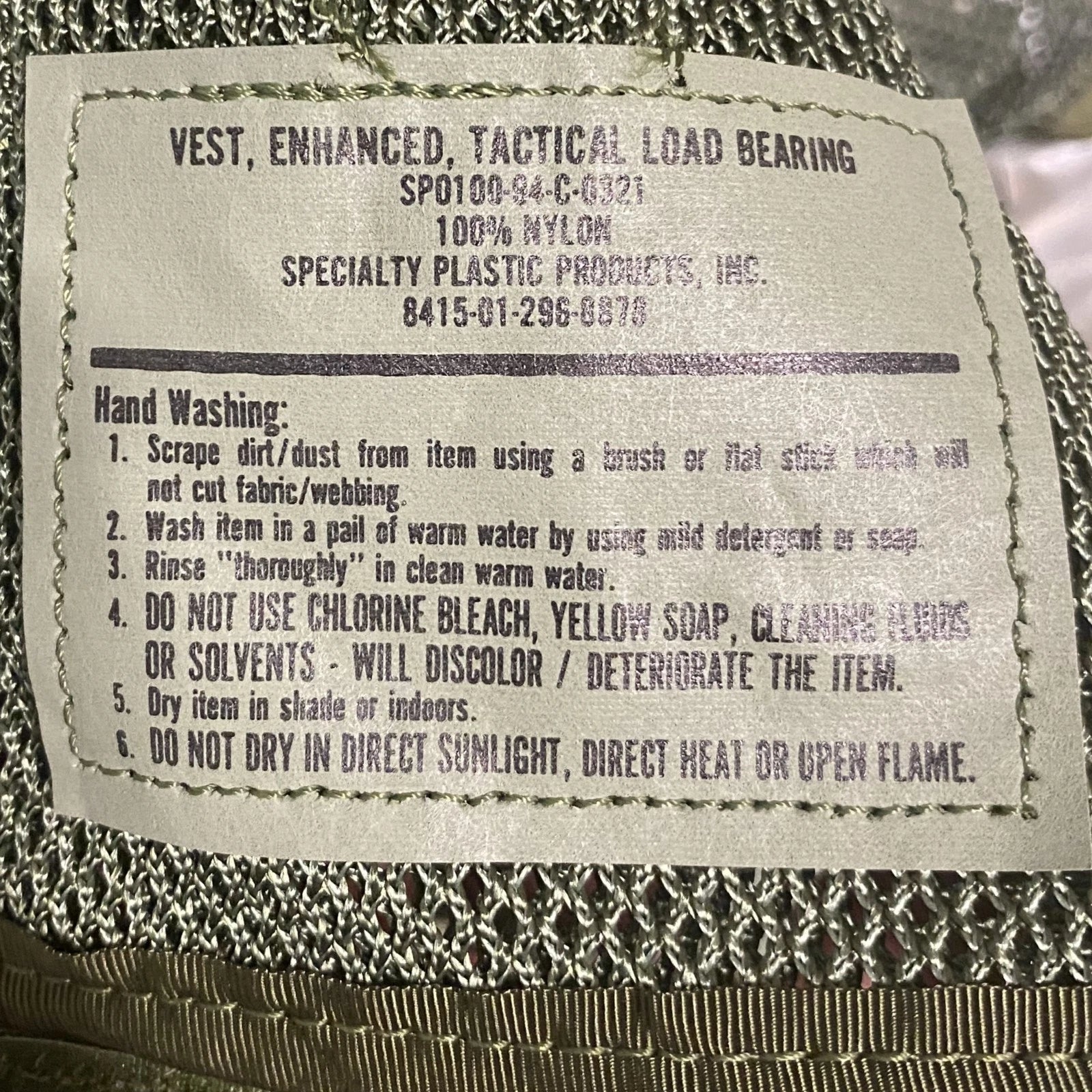 USGI Enhanced Tactical Load Bearing Vest (ETLBV)
