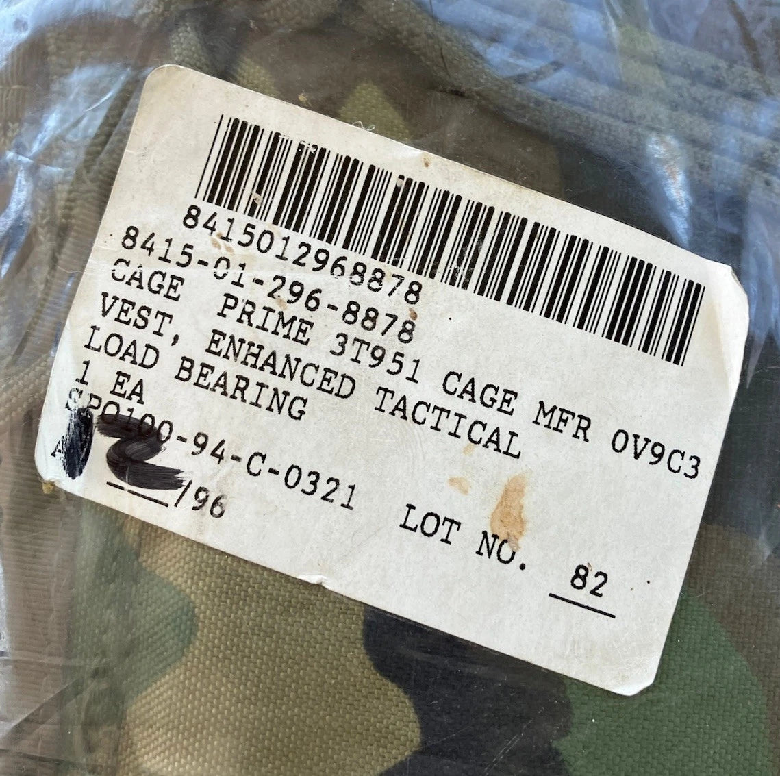 USGI Enhanced Tactical Load Bearing Vest (ETLBV)