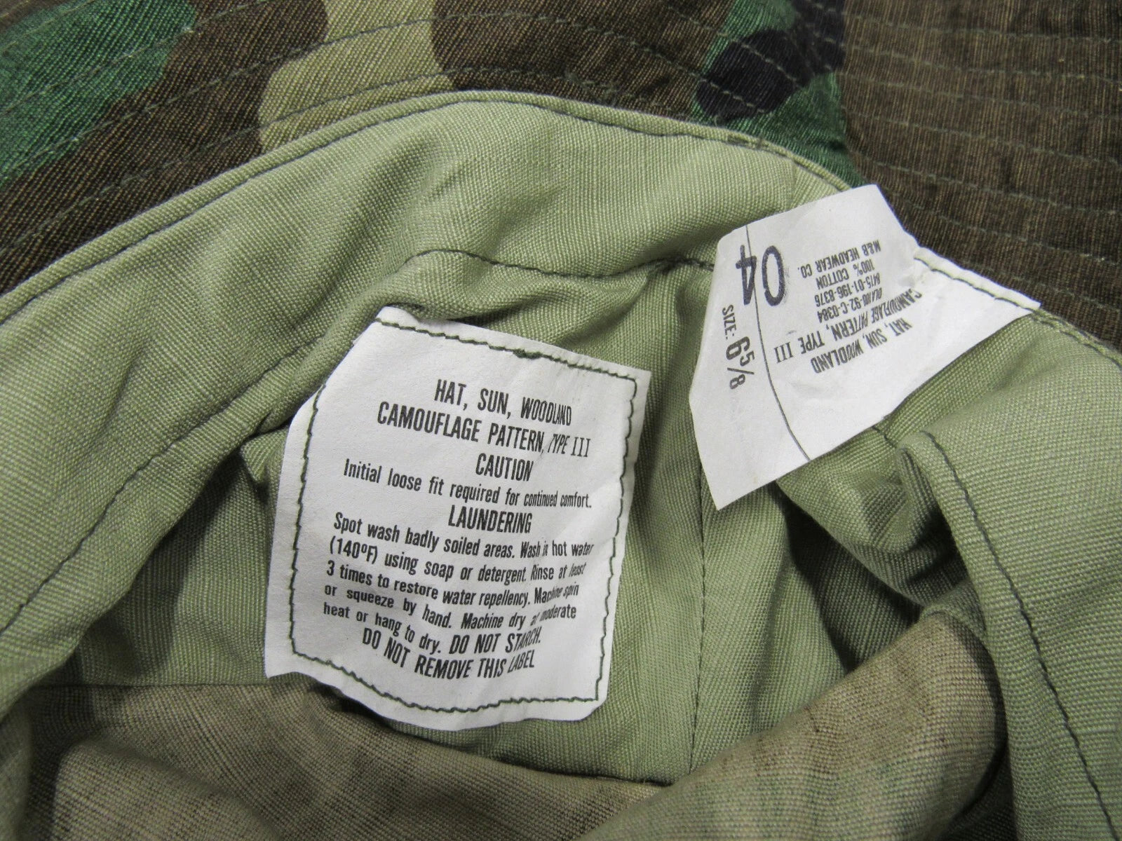 USGI Hot Weather Sun Hat Type III (Boonie Hat)