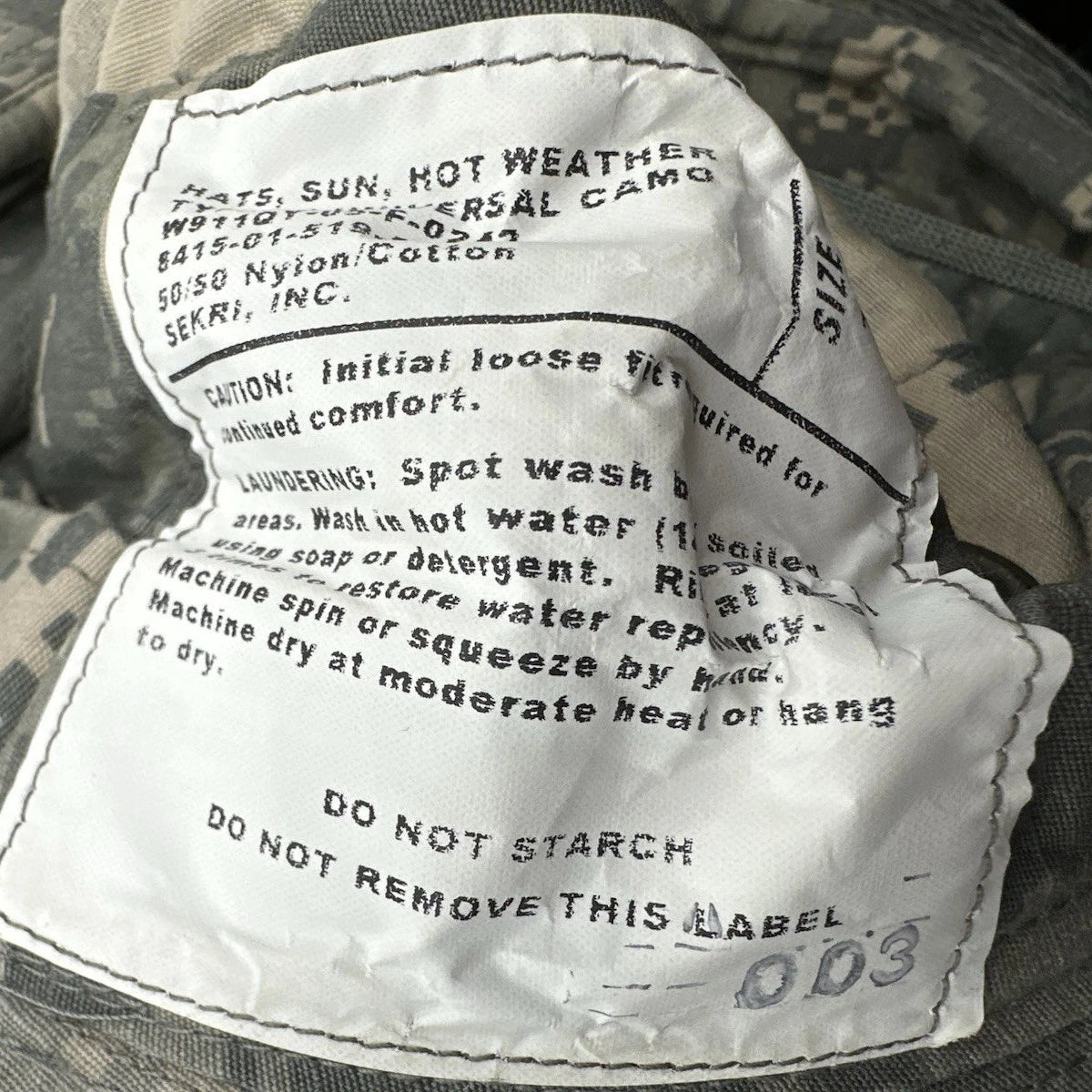 USGI Hot Weather Sun Hat Type IV (Boonie Hat)