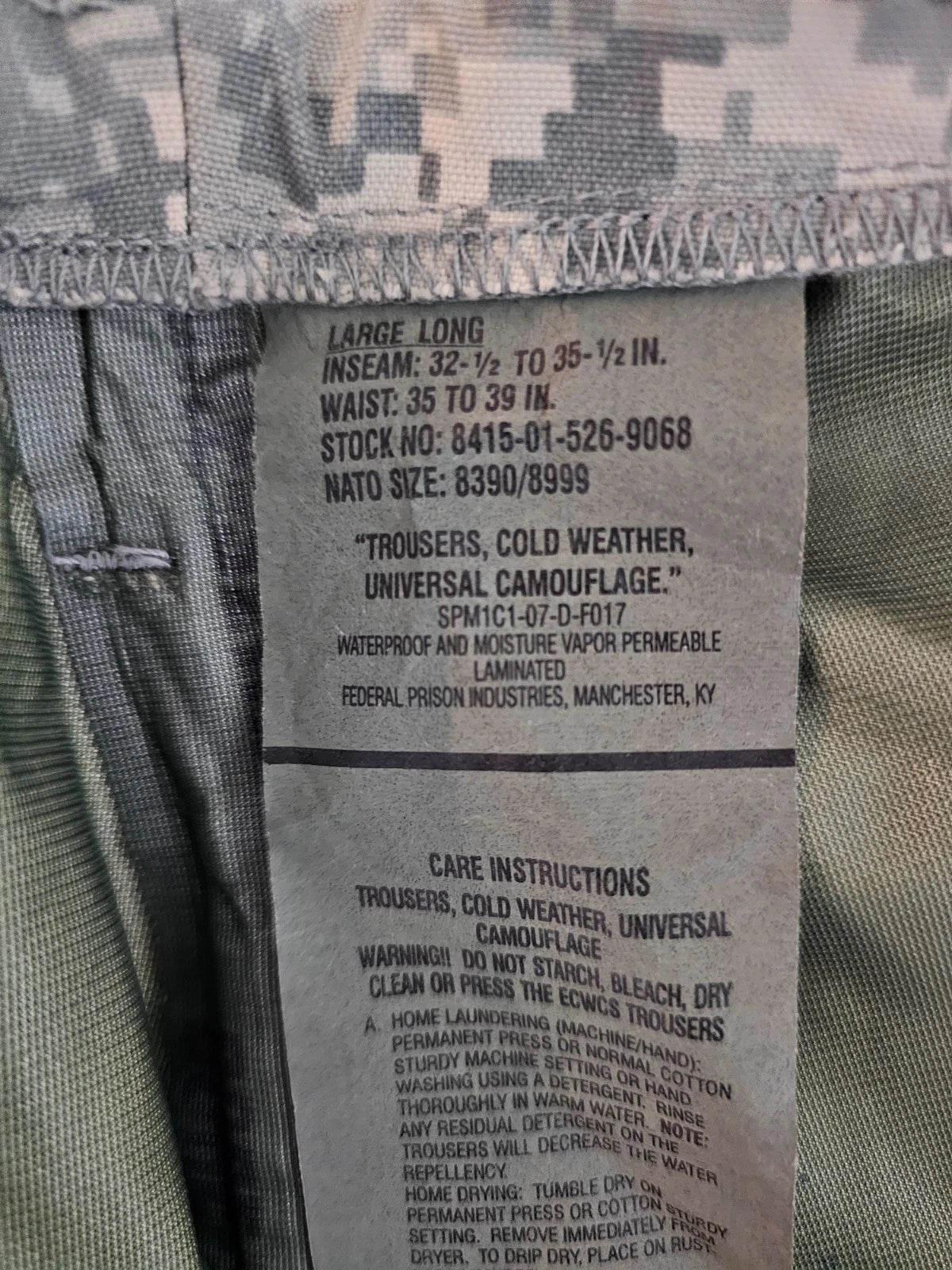 USGI Cold Weather Trousers (ECWCS) GEN I, GEN II