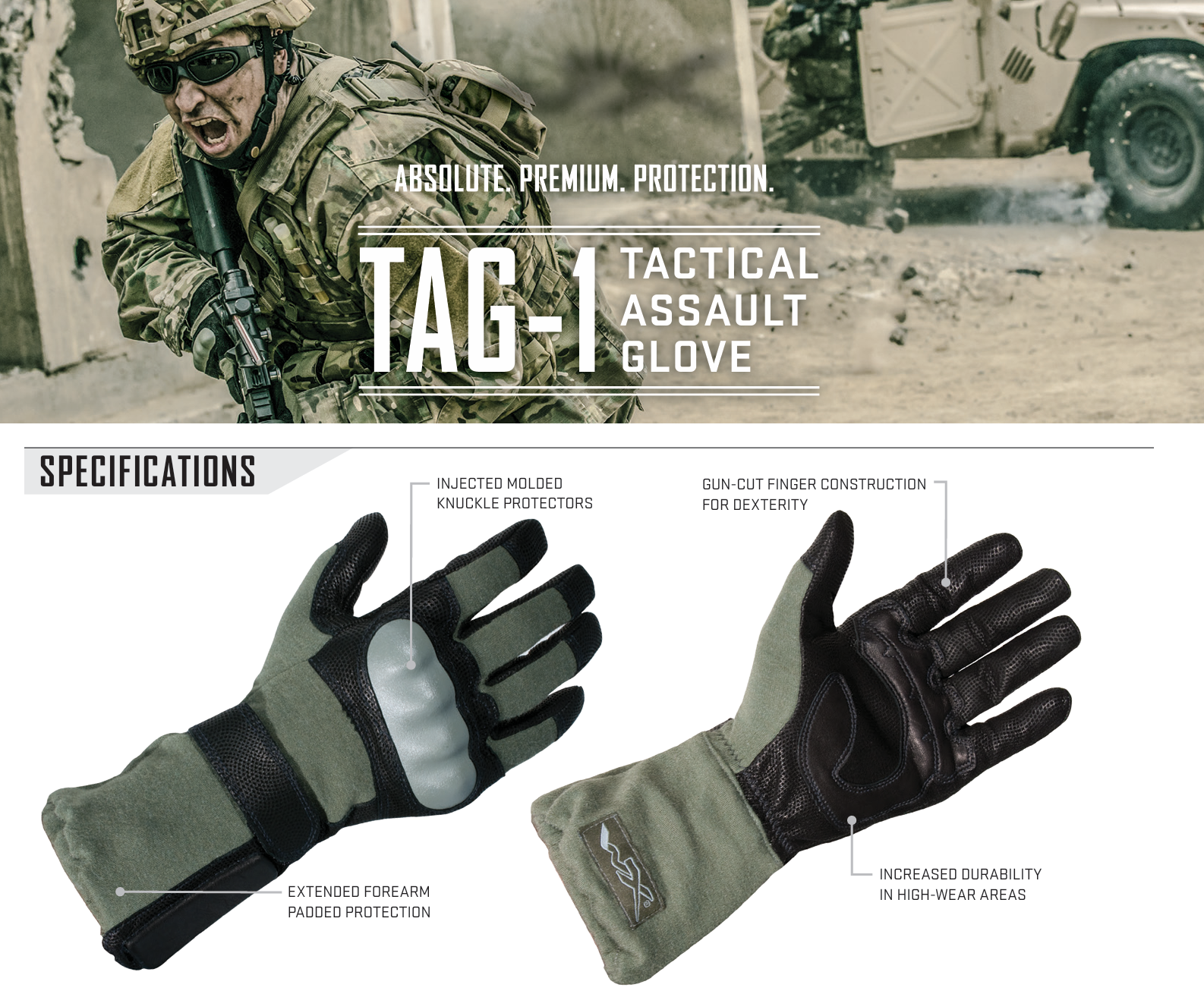 USGI Tactical Assault Glove (TAG-1) Wiley X