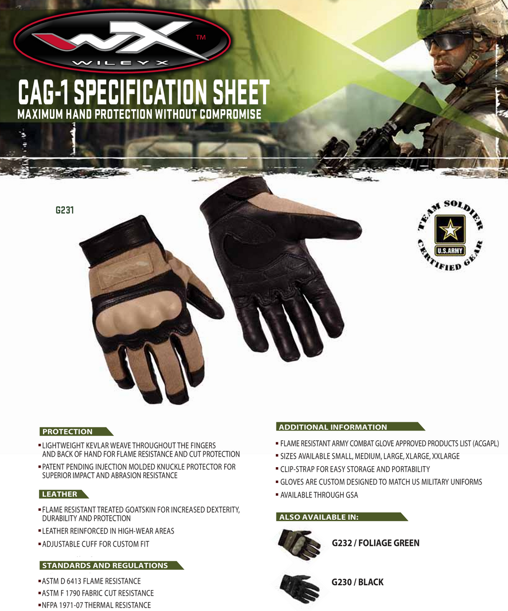 USGI Combat Assault Glove (CAG-1) Wiley X