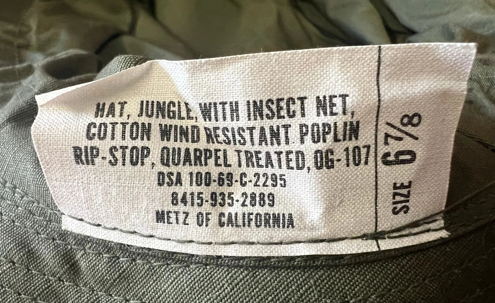 USGI Jungle Hat with Insect Net (Boonie Hat)