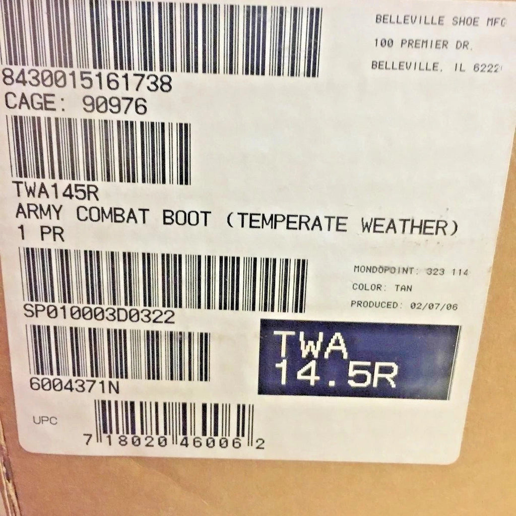 USGI Temperate Weather Army (TWA) Combat Boots