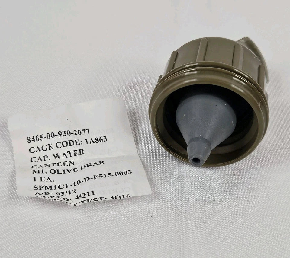 USGI Chemical-Biological Mask Water Canteen Cap M1 NBC (M40, M42, M17, MCU-2/P, MSA)