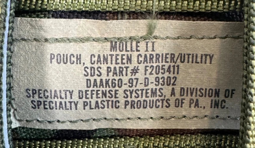 USGI MOLLE II Canteen Carrier Utility / General Purpose Pouch 1QT