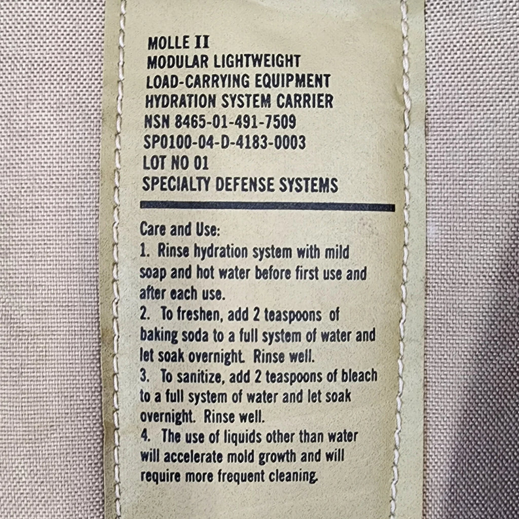 USGI MOLLE II Hydration System Carrier 3L 100oz