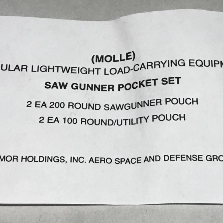 USGI MOLLE II SAW Gunner Set (M249)