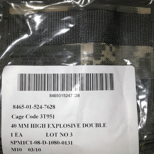 USGI MOLLE II Double 40MM Pyrotechnic Pouch (Style 4045)
