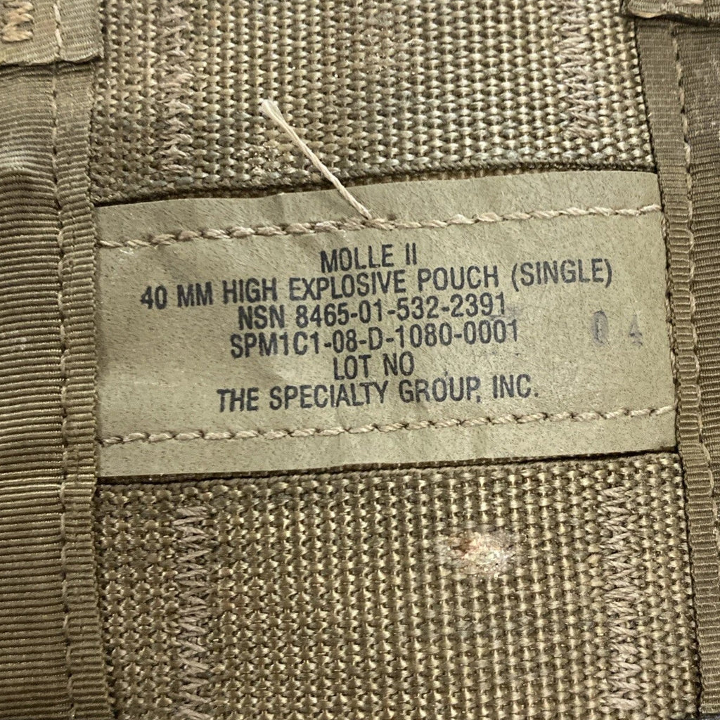 USGI MOLLE II Single 40MM High Explosive (HE) Pouch (Style 4040)