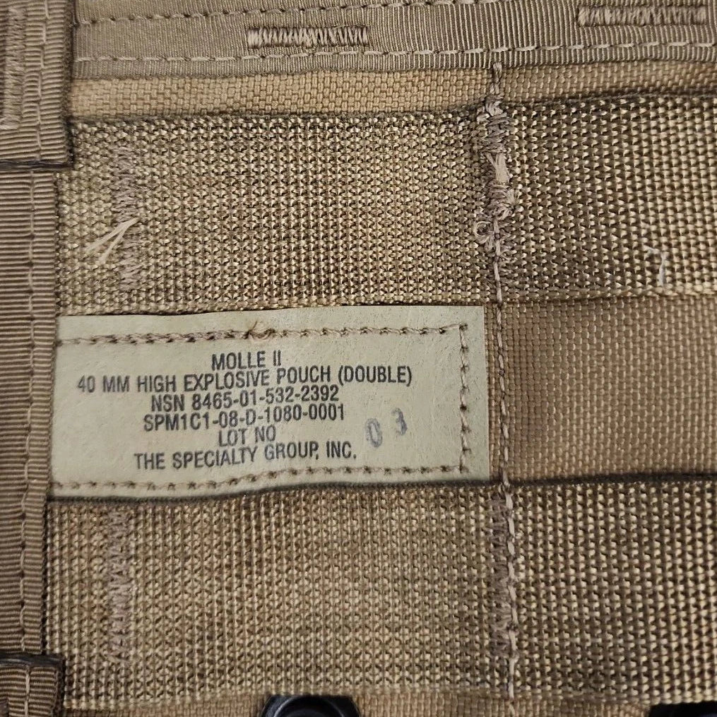USGI MOLLE II Double 40MM High Explosive (HE) Pouch (Style 4035)