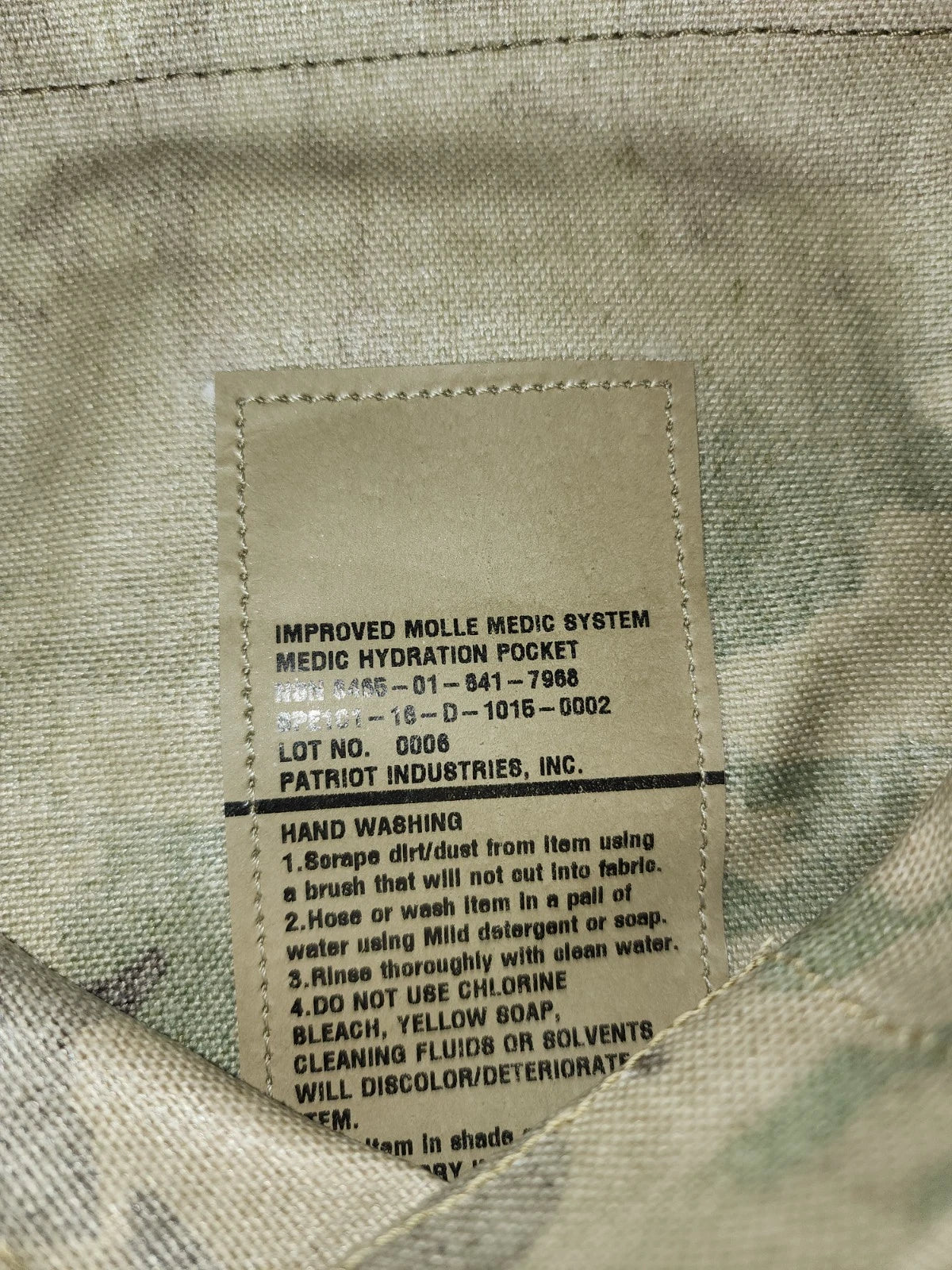 USGI Improved MOLLE Medic System (IMMS) Hydration Pouch