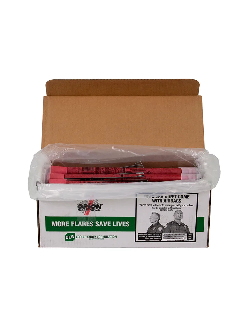 Orion 9340 30-Minute Road Flares with Wire Stands (Case of 36)