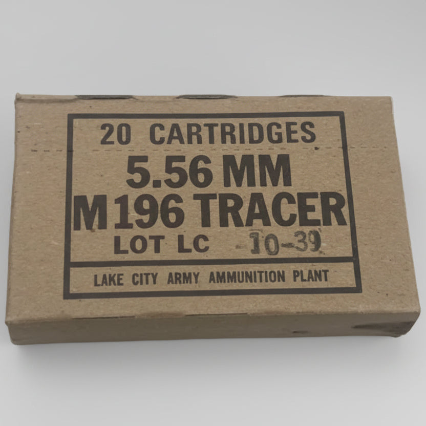 USGI M196 5.56 Red Tip Tracer 55gr - Lake City Army Ammunition Plant (LCAAP)