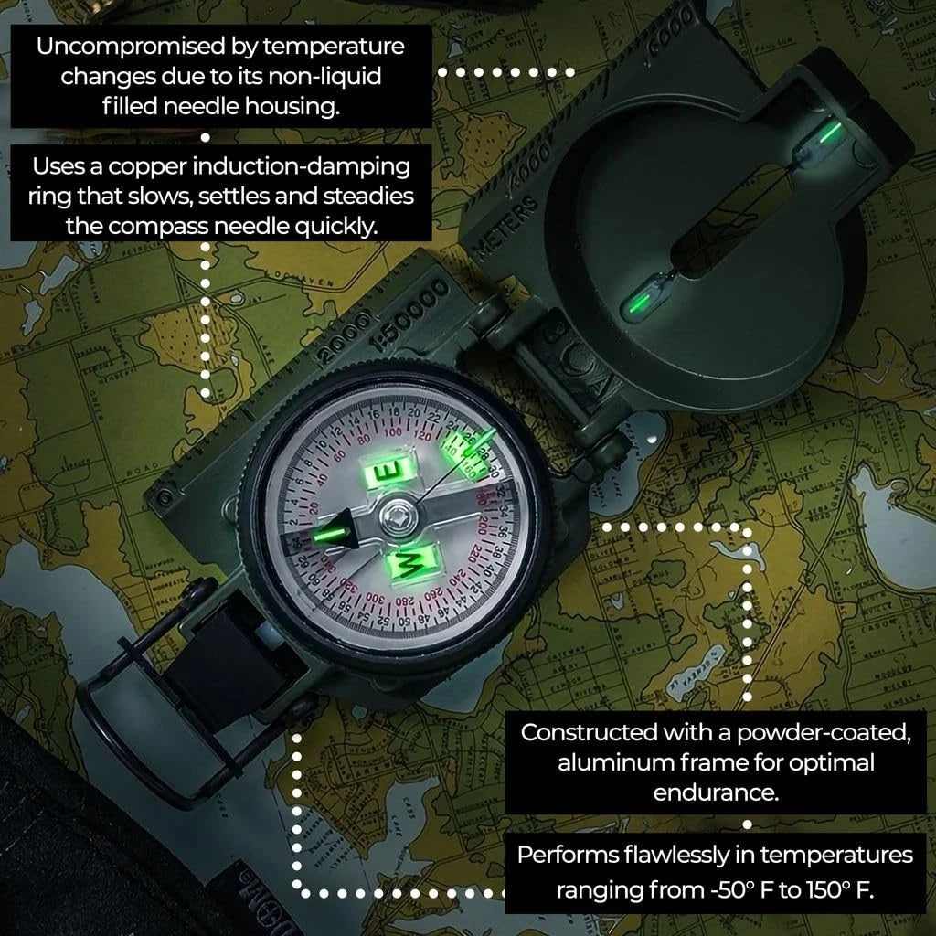 USGI Cammenga Model 3H Tritium Lensatic Compass